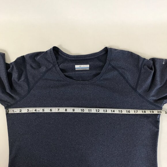 Columbia Omni-Wick Long Sleeve Active Tee Women's Large Blue Stretch Jersey Gym - Picture 7 of 10